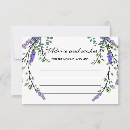 Advies en wenskaart van de lavender eucalyptus boh kaart (Voorkant)