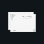 advies en wenskaart voor stoffelijke blauwe bloeme bedankkaart<br><div class="desc">Een dusty blauw ontwerp met mooie waterverf bloemen. Voel vrij om de kleuren en tekstdetails te veranderen.</div>
