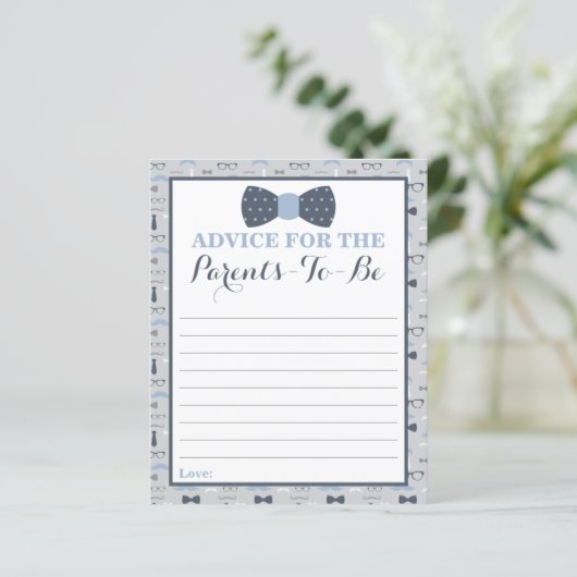 Advies en wenst Kaart, klein Man (Staand voorkant)