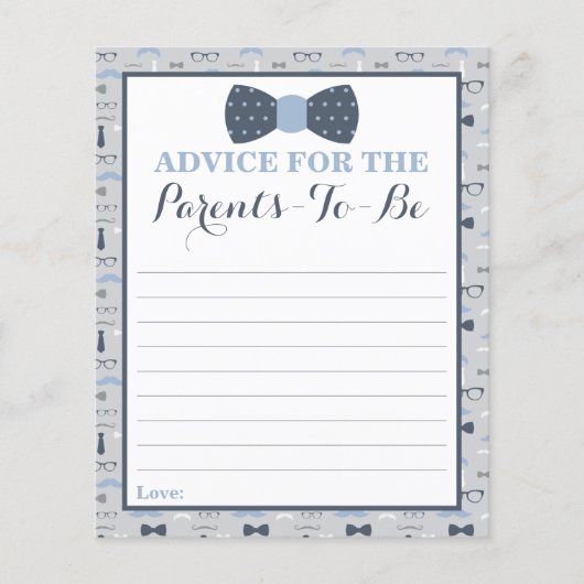 Advies en wenst Kaart, klein Man (Voorkant)