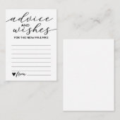 Advies en wenst Kaart voor de nieuwe leden en de n (Voorkant / Achterkant)