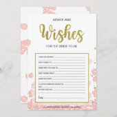 Advies en wenst Kaart voor Vrijgezellenfeest (Voorkant / Achterkant)