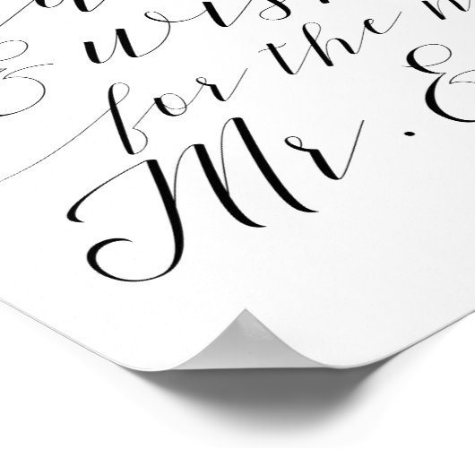 Advies en wenst legant weddenschap over kalligrafi poster (Hoek)