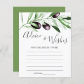 Advies en wenst olijfgaard (Voorkant / Achterkant)