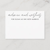 Advies en wenst persoonlijke Kaart (Voorkant)