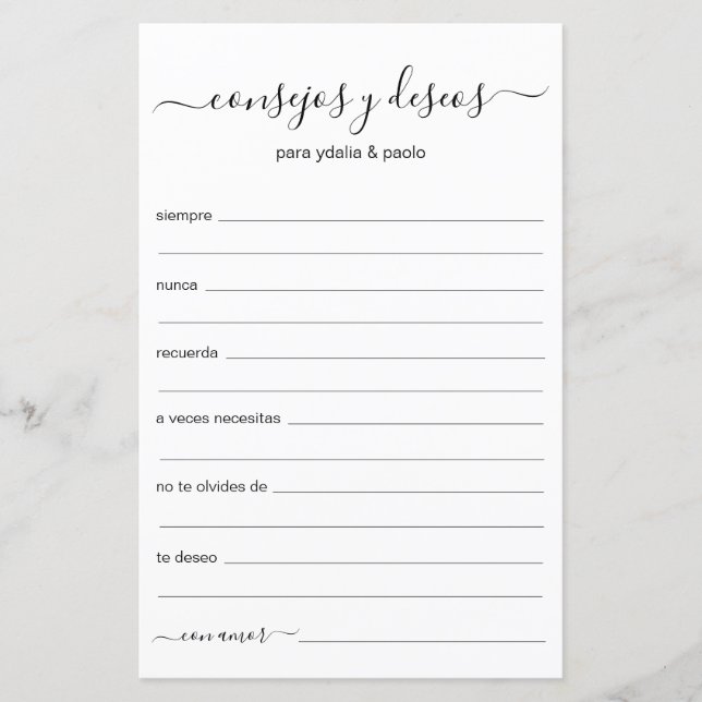 Advies en wenst Spaans (Voorkant)