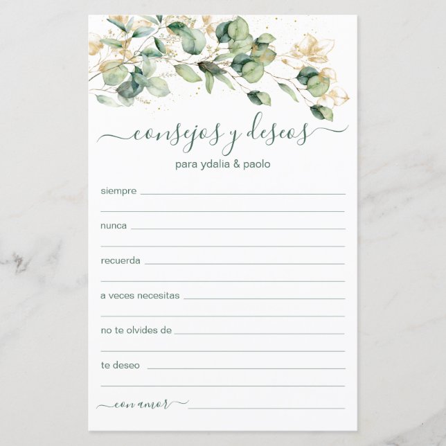 Advies en wenst Spaans (Voorkant)