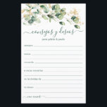 Advies en wenst Spaans<br><div class="desc">Deze mooie, botanische, handgeschreven Spaans script Advice & Wishes (Consejos y Deseos) lakens met waterverf eucalyptus met goudversieringen bovenaan zijn perfect om vrijgezellenfeest, repetitief diner of huwelijksgasten te laten invullen voor het gelukkige paar. Mensen zullen graag de herinneringen krijgen - ze maken het zo makkelijk om liefhebbende woorden van advies...</div>