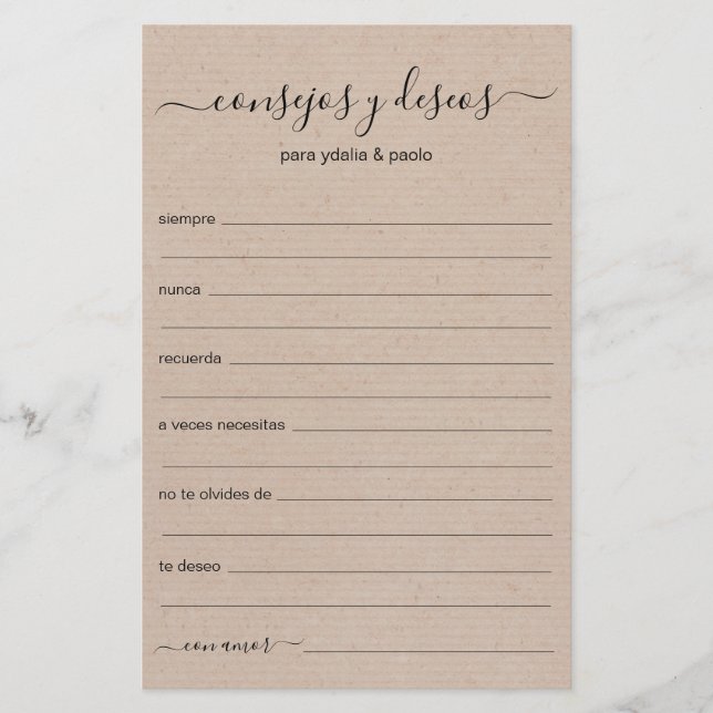 Advies en wenst Spaans (Voorkant)