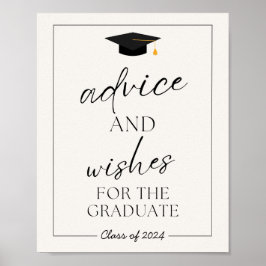 Advies en wenst voor het afstuderen Teken Poster