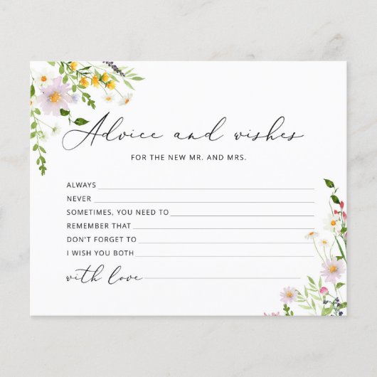 Advies en wenst vrijgezellenfeest-kaart voor wilde (Voorkant)