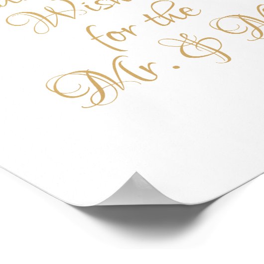 Advies - Gold Confetti Stippen - Wit Poster (Hoek)