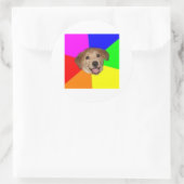 Advies Hond Advies Dierlijke meme Ronde Sticker (Tas)
