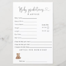 Advies inzake voorspelling Baby shower Baby Woodla