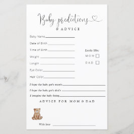 Advies inzake voorspelling Baby shower Baby Woodla