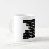 Advies is wat we vragen koffiemok (Voorkant links)