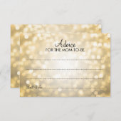 Advies Kaart Baby shower Gold Glitter Lichten (Voorkant / Achterkant)