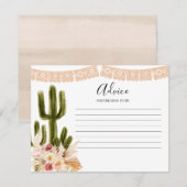 Advies Kaart Boho Taco over Love Cactus Floral (Voorkant / Achterkant)