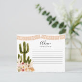 Advies Kaart Boho Taco over Love Cactus Floral (Staand voorkant)