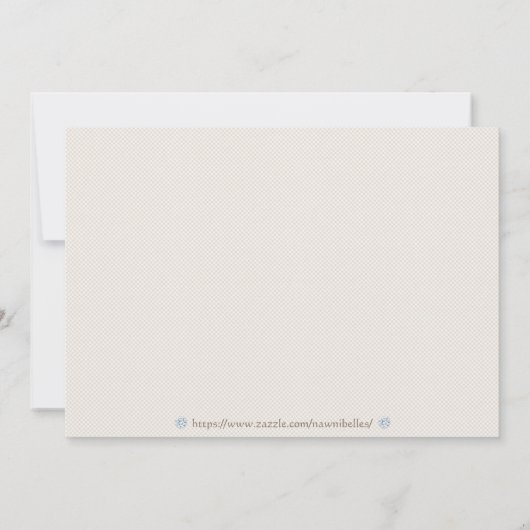 Advies Kaart Carriage Ivory Blue Gingham (Achterkant)