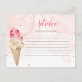 Advies Kaart Roze ijs Vrijgezellenfeest (Voorkant)