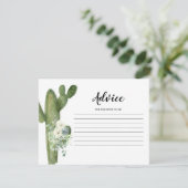 Advies Kaart Taco over Love Cactus White Floral (Staand voorkant)