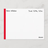 Advies Kaart voor de Afstuderen partij Funny Red (Achterkant)