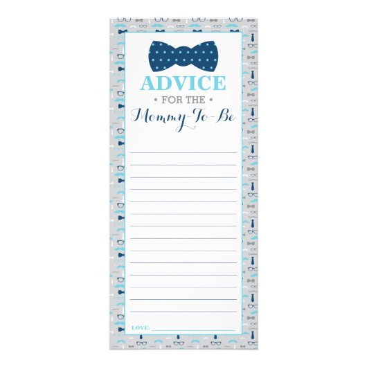 Advies Kaart voor mama-to-be, Bow Stropdas (Voorkant)