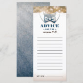 Advies Kaart voor Mom-to-be | Jongen Baby shower (Voorkant / Achterkant)