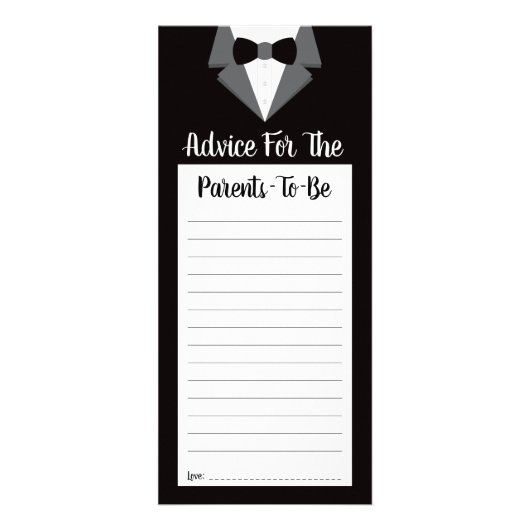 Advies Kaart voor Parents-To-Be, Baby shower (Voorkant)