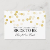 Advies Kaart Vrijgezellenfeest Faux Gold Foil Glit (Voorkant)