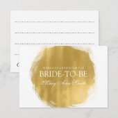 Advies Kaart Vrijgezellenfeest Gold Paint Kijk (Voorkant / Achterkant)