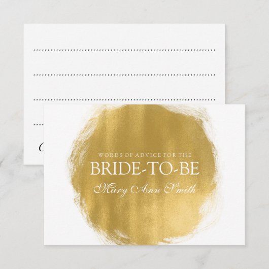 Advies Kaart Vrijgezellenfeest Gold Paint Kijk (Voorkant / Achterkant)