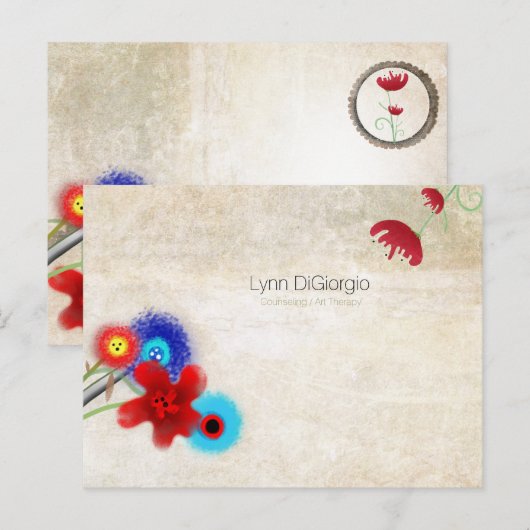 Advies / kunsttherapie briefkaart (Voorkant / Achterkant)