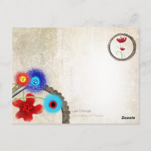 Advies / kunsttherapie briefkaart (Achterkant)