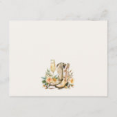 Advies laarzen en Bubbly Western Vrijgezellenfeest Informatiekaartje (Achterkant)