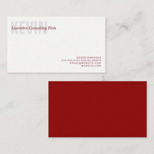 advies | Ondernemend | stevig Visitekaartje (Voorkant / Achterkant)