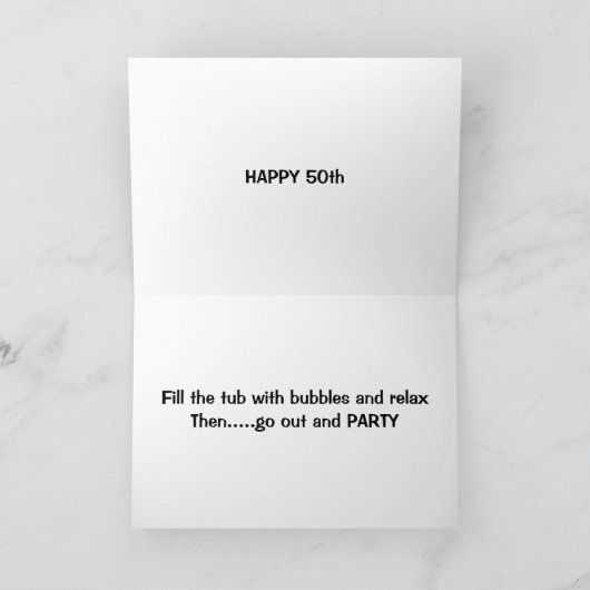 ADVIES OP TURNING 50 KAART (Binnen)