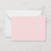Advies over Baby shower lentevloeren Roze vlinder Notitiekaartje (Achterkant)