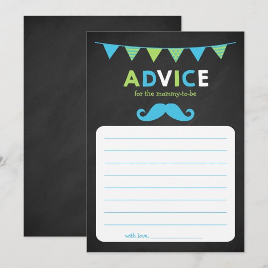 Advies over Baby showers met blauw en groen alkboa Kaart (Voorkant / Achterkant)