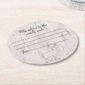 Advies over Birch Bark en Deer Wedding Ronde Kartonnen Onderzetter (Gebogen)