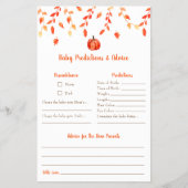 Advies over de Baby van kleine pompoenen Baby show Flyer (Voorkant)