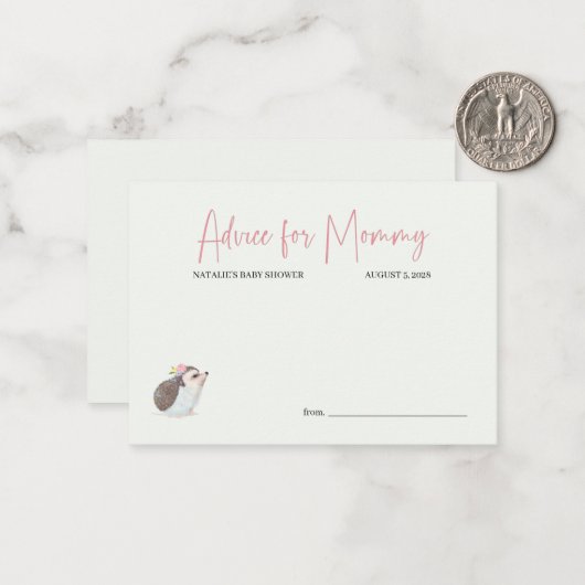 Advies over het Baby shower van de lentevloeren Ro Notitiekaartje (Voorkant / Achterkant in situ)