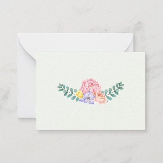 Advies over het Baby shower van de lentevloeren Ro Notitiekaartje (Achterkant)