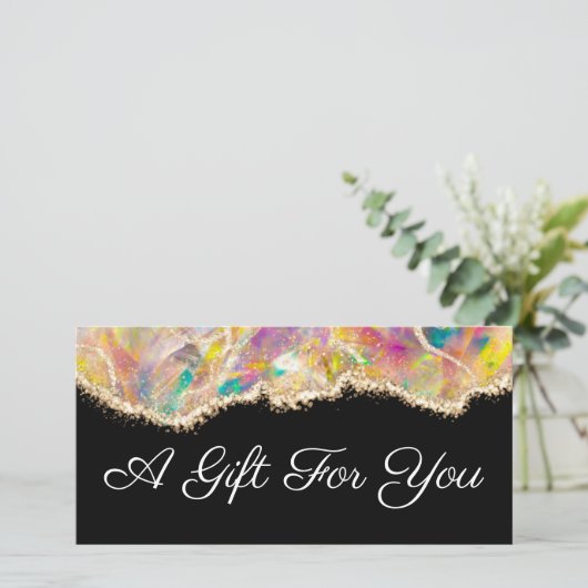 advies over het zwarte cadeaucertificaat (Staand voorkant)