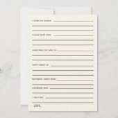 advies over koraal vrijgezellenfeest en maakt Kaar Kaart (Achterkant)