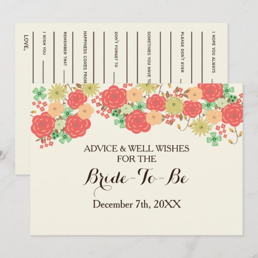 advies over koraal vrijgezellenfeest en maakt Kaar Kaart (Voorkant / Achterkant)