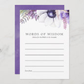 Advies over mosterd Violet Floral Vrijgezellenfees (Voorkant / Achterkant)