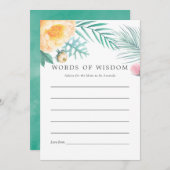 Advies over tropisch Baby shower Floral Summer (Voorkant / Achterkant)