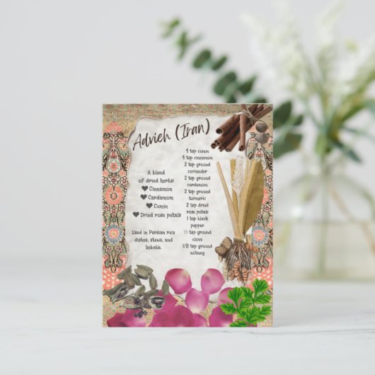 Advies Perzische kruidenmix recept Briefkaart (Staand voorkant)